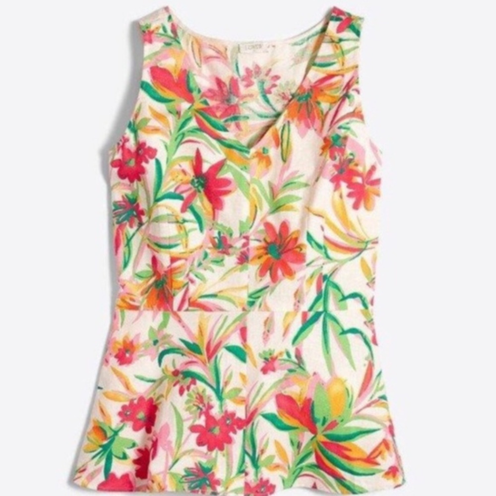 J. Crew Factory floral sleeveless top NWT size 10